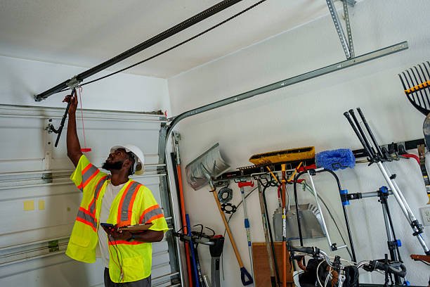 Professional Garage Door Panel Replacement technician working in Lake County County, CA